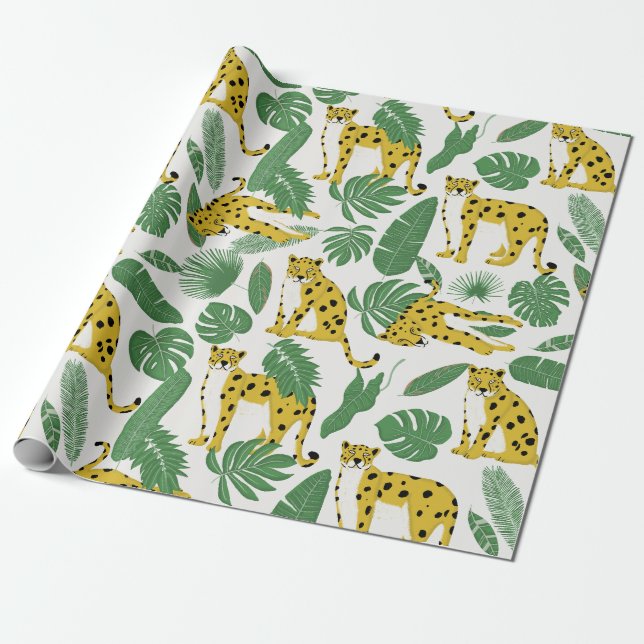 Cadeau Papier à écrêtage léopard (Déroulé)
