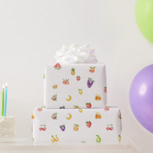 Cadeau Papier à enveloppement à thème de fruits