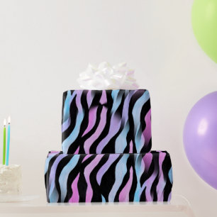 Cadeau Papier à enveloppement Abstrait Zebra Stripes