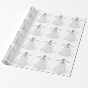 Cadeau Papier à enveloppement Angel blanc