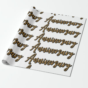 Cadeau Papier à enveloppement Anniversaire d'or