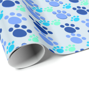 Cadeau Papier à enveloppement bleu fou