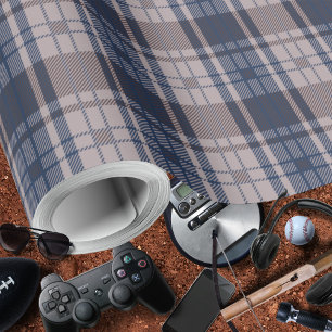 Cadeau Papier à enveloppement Brown-Masculin bleu plaid