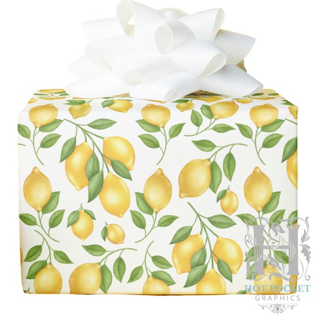 Cadeau Papier à enveloppement citron (Créateur téléchargé)