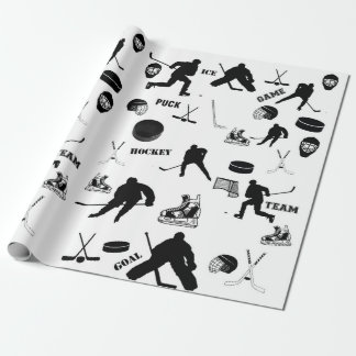 Cadeau Papier à enveloppement de hockey