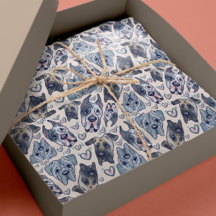 Cadeau Papier à enveloppement de la tête de dessin à la m