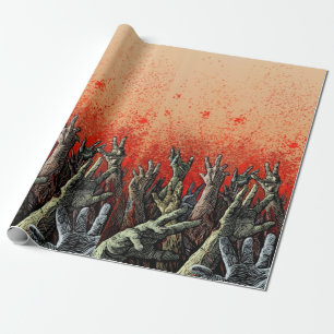 Cadeau Papier à enveloppement de mains Zombie