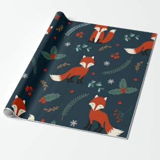 Cadeau Papier à enveloppement de Noël (thème Red Fox)