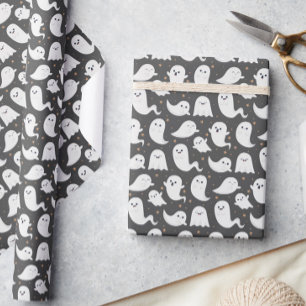 Cadeau Papier à enveloppement Éffrayant foncé Halloween F
