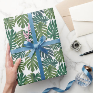 Cadeau Papier à enveloppement Feuille Tropical Monstera P