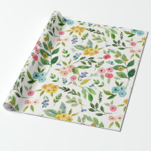 Papier à enveloppement floral de printemps