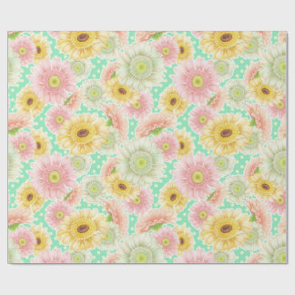 Cadeau Papier à enveloppement floral de tournesol