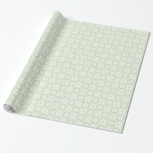 Cadeau Papier à enveloppement floral minimal Abstrait