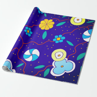 Cadeau Papier à enveloppement floral moderne