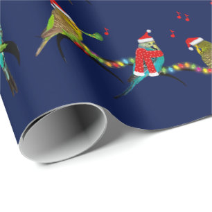 Cadeau Papier à enveloppement Frenzy de Noël Budgie (Ma