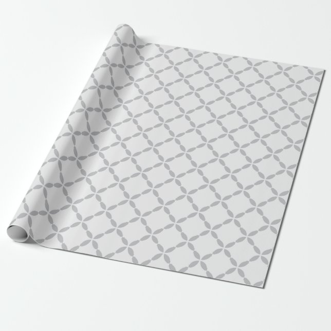 Cadeau Papier à enveloppement gris Crosshatch (Déroulé)