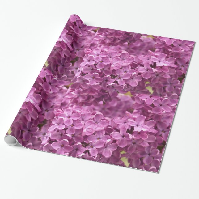 Cadeau Papier à enveloppement Lilac Fleurs (Déroulé)