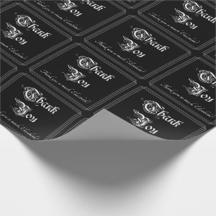 Cadeau Papier à enveloppement "Merci" luxueux et opulent