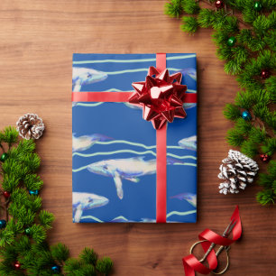 Cadeau Papier à enveloppement Motif de baleine