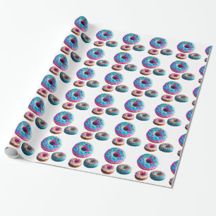 Cadeau Papier à enveloppement Motif Donuts