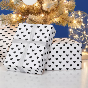 Cadeau Papier à enveloppement Motif noir et blanc chic