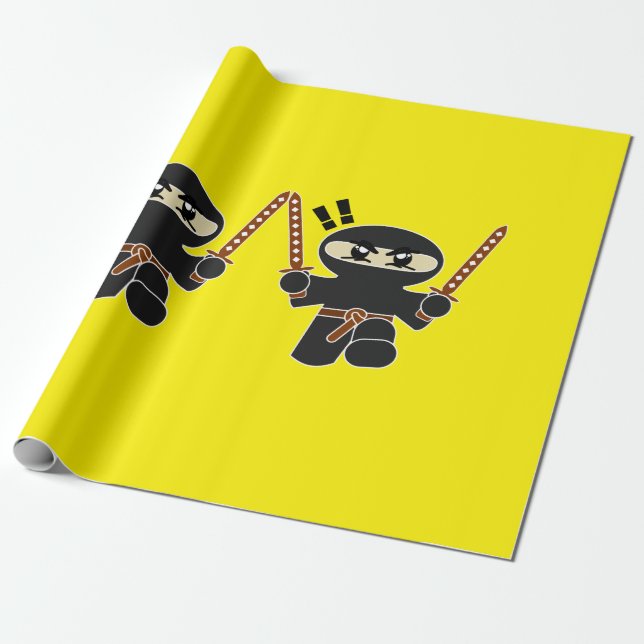Cadeau Papier à enveloppement Ninja (Déroulé)