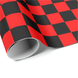 Cadeau Papier à enveloppement noir et rouge