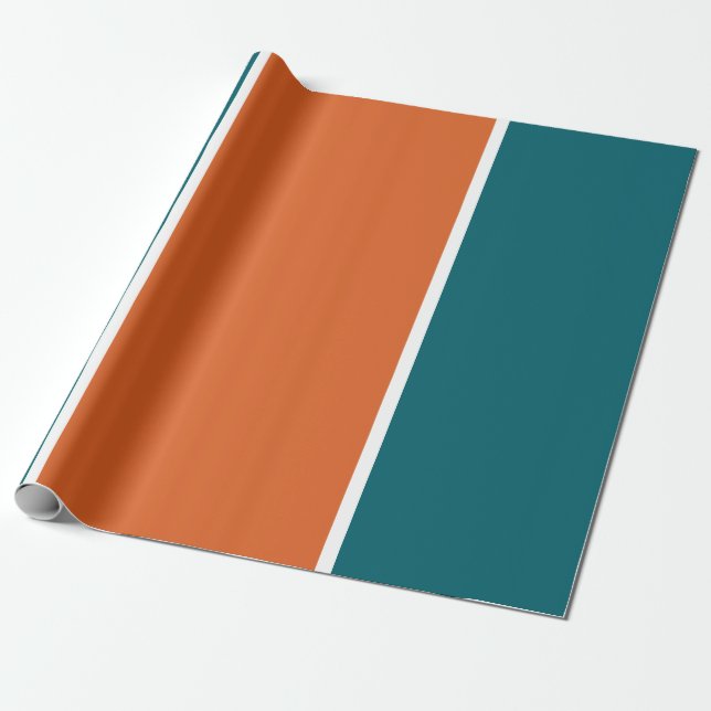 Cadeau Papier à enveloppement orange aquatique (Déroulé)