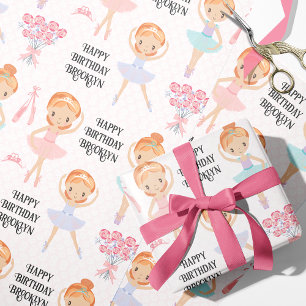 Cadeau Papier à enveloppement personnalisé Ballerina aux 