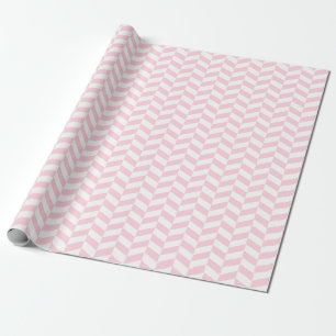 Cadeau Papier à enveloppement rose pâle et blanc d'os d