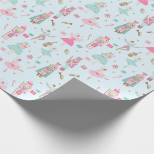 Cadeau Papier à enveloppement rose pastel Nutcracker Bal