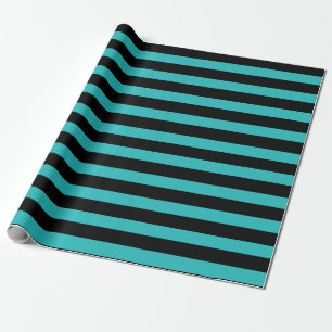 Cadeau Papier à enveloppement Turquoise Aqua et Black St