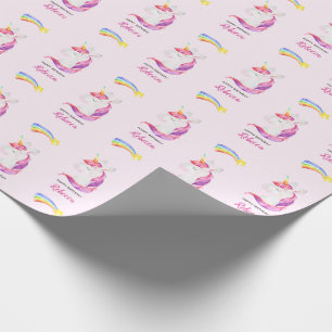 Cadeau Papier à enveloppement Unicorn (Arc-en-ciel aquar