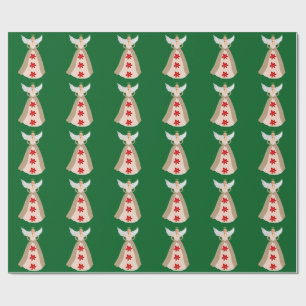 Cadeau Papier à enveloppement vert de Noël Angel