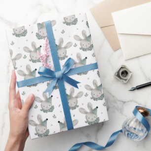 Cadeau Papier à enveloppement Vintage rustique pour lapin