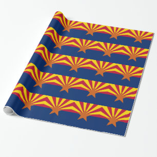 Cadeau Papier à envelopper avec Drapeau de l'Arizona