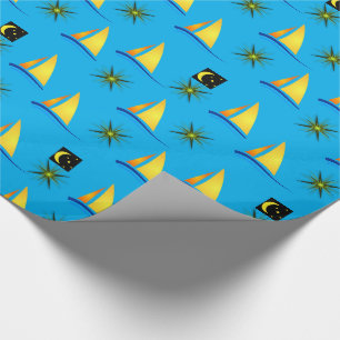 Cadeau Papier à envelopper Bateaux à voile