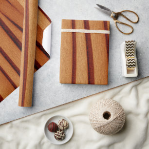 Cadeau Papier à envelopper brillant Brûlé Rustique Orange