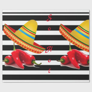 Cadeau Papier à envelopper brillant si chaud mexicain