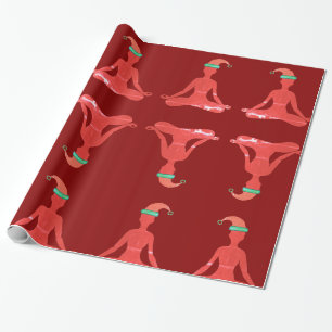 Cadeau Papier à envelopper brillant Yoga Nouvel an