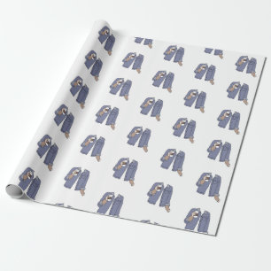 Cadeau Papier à envelopper de la fête de la mode café mig
