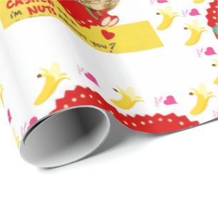 Cadeau Papier à envelopper de la Saint-Valentin Banane Vi