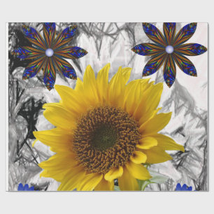 Cadeau Papier à envelopper Fleurs de soleil