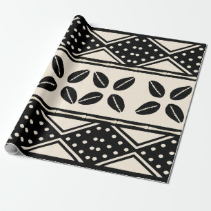 Cadeau Papier à envelopper inspiré de tissu de boue afric