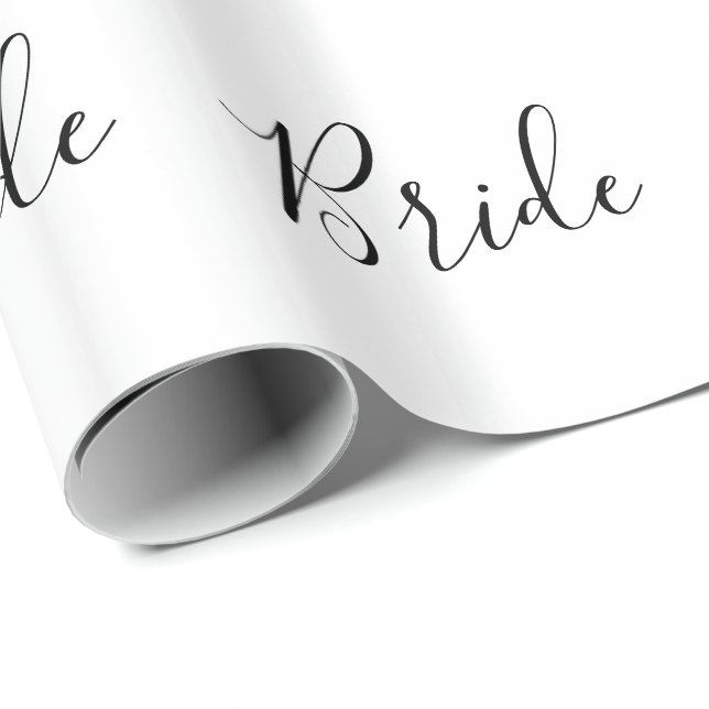 Cadeau Papier à envelopper - Mariée (Coin rond)