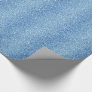Cadeau Papier à envelopper Parties scintillant bleue Faux
