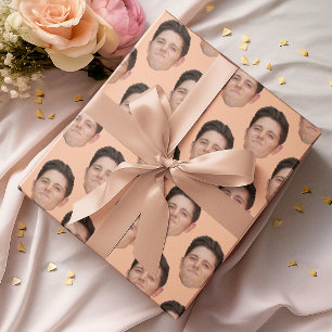 Cadeau Papier à envelopper photo avec un visage mou ou un