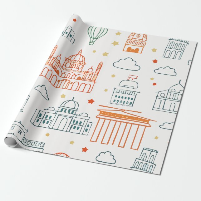 Cadeau Papier à envelopper pour enfants (Déroulé)