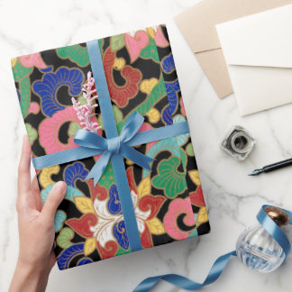 Cadeau Papier à motif chinois floral