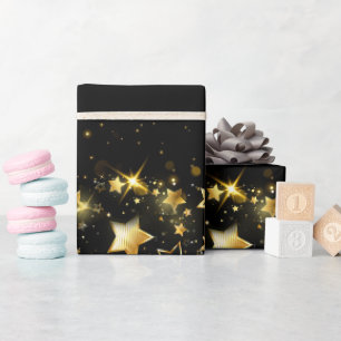 Cadeau Papier à OUVRAGE brillant étoiles d'or